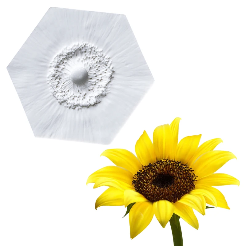 

Sunflower Daisy Stamen Veiners Silicone Molds Fondant Sugarcraft Gumpaste Clay Water Paper Cake Decorating Tools M2310