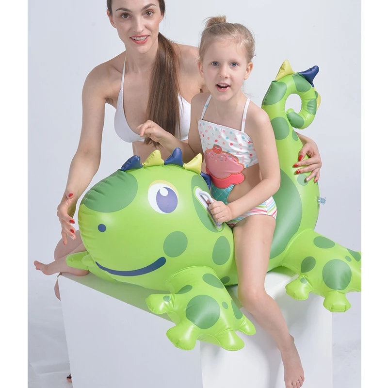 Inflatable Pool Float Hippocampus Swimming Ring Cartoon Dinosaur Swimming Seat Floating Summer Water Toys For Children