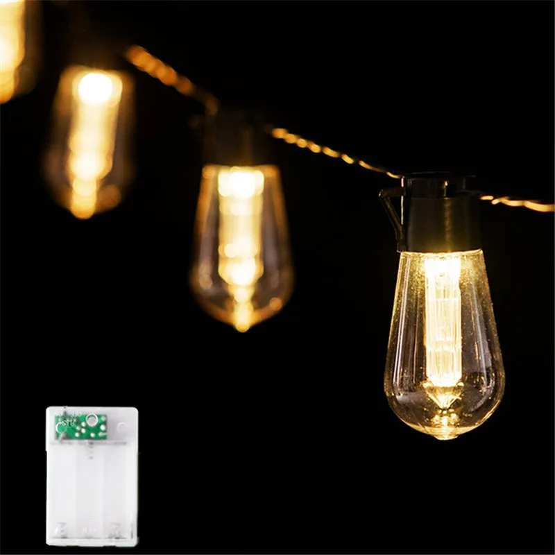 

Fairy String Lights Christmas Garland Light Bulb String Lights Vegetable Decoration Lights Outdoor Holiday Garden Terrace Gazebo