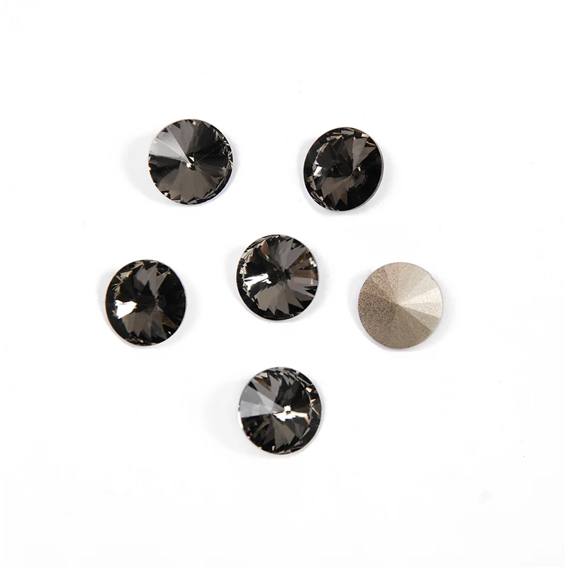 YANRUO 1122 All Sizes Black Diamond Rivoli Strass Crystal Sew On Rhinestones With Claw Point Back Glass Stones For Sewing