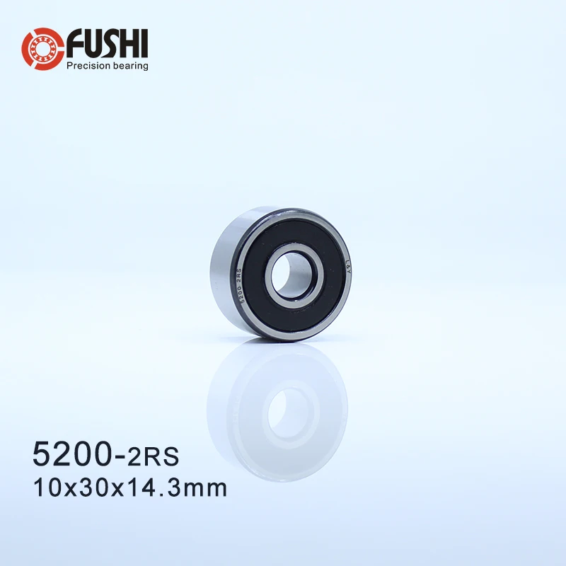 5200 2RS Bearing 10*30*14.3 mm ( 1 PC ) Axial Double Row Angular Contact 5200RS 3200 2RS 3056200 Ball Bearings