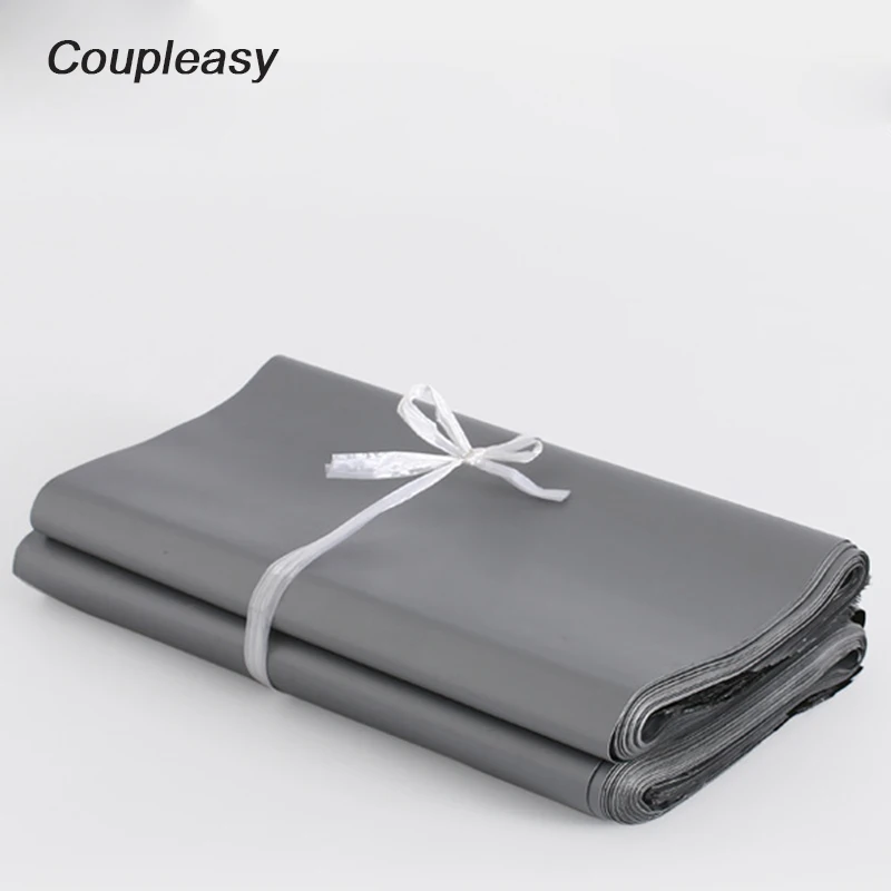 100Pcs/Lot Silver Grey Poly Mailers Waterproof Plastic Mailing Bags Self Seal Shipping Bags Mailer Thicken Post Bags