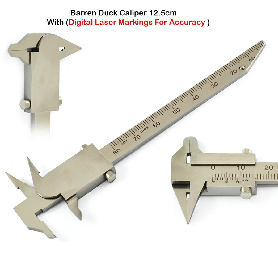 1Pcs Dental Gauge Calipers Barren Duck With Digital Laser Markings Orthodontics Labor