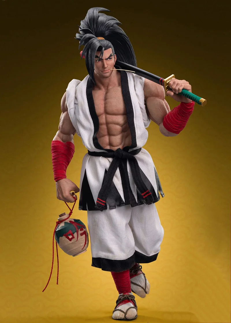 For Collection 1/6 Scale Japanese Samurai Shodown Haohmaru Jigokuhen Action Figure with Double Head for Fans Gifts