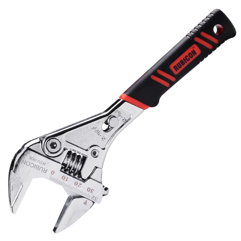 8 Inch Ratchet Rapid Adjustable Wrench Hardness Wide Ratchet Jaw Opening Adjustable Spanner and Plumbing Repair Tool