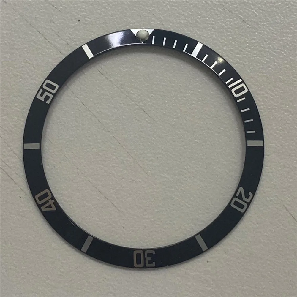 36.5mm Watch Bezel Aluminum Insert Ring 30.6mm Inner Diameter Replacement Black/Green/Red/Blue Bezels for Wristwatch Accessories