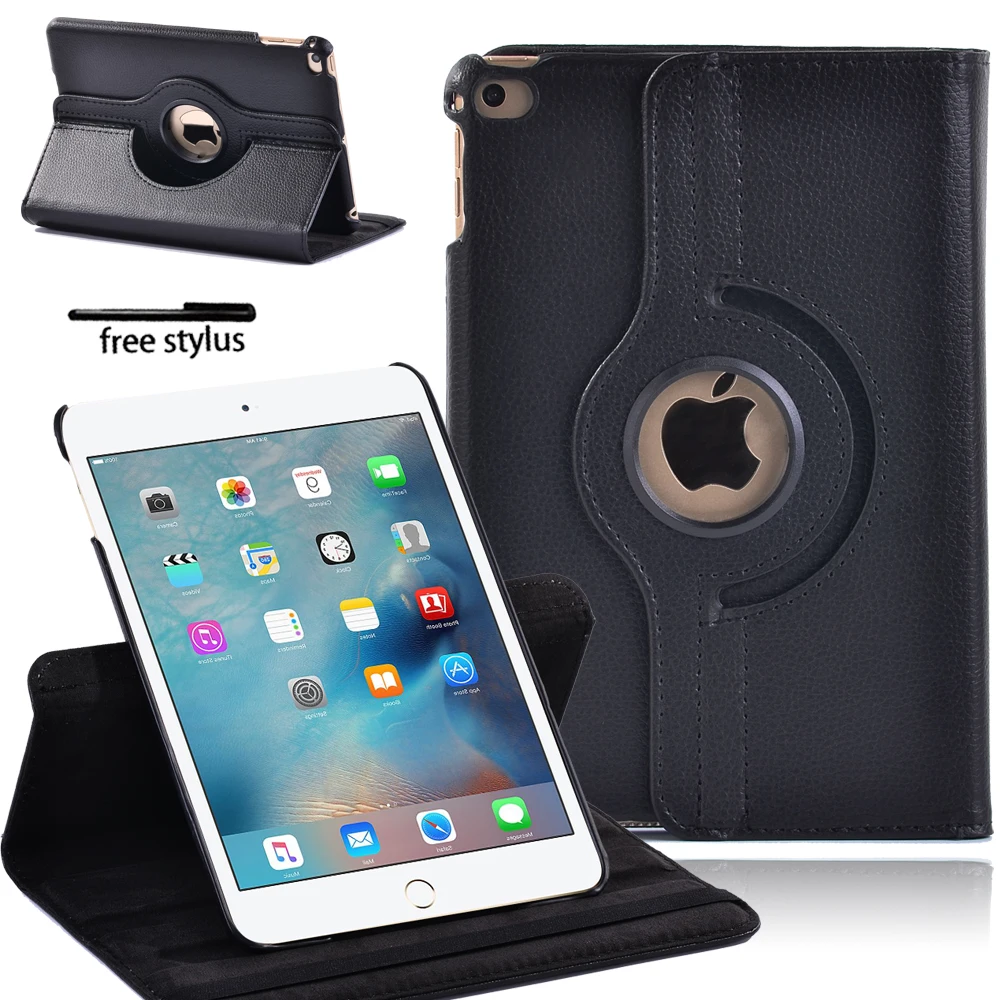 Tablet Cover Rotating 360 for  Apple Ipad Mini 4/5 7.9 Inch PU Leather Flip Stand Tablet Cover for A1538/A1550/A2133/A2124/A2125