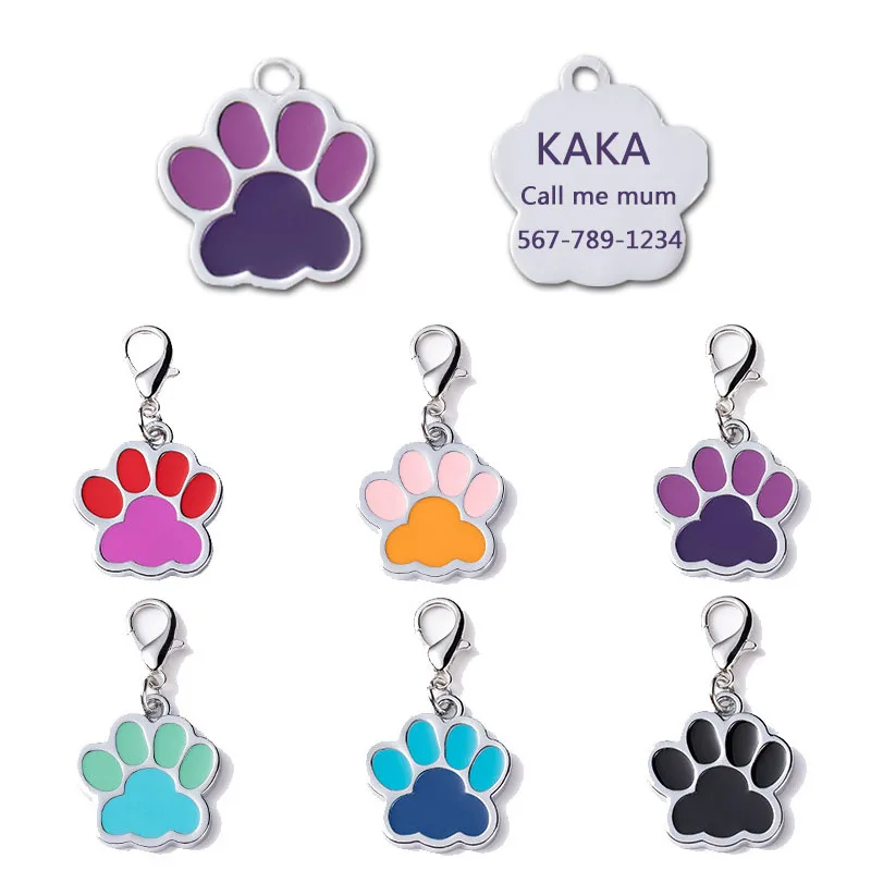 Customized Anti-lost Double-Sided Engraved Pet ID Dog Tags Personalized Dog Collar Accessories Decoration Cat Collars Dog Tags