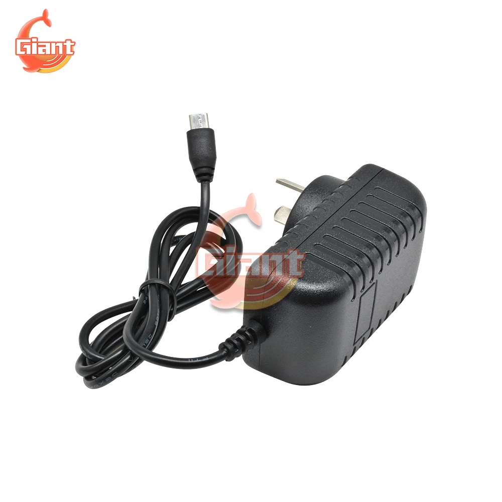 Adattatore per caricabatterie da 100V-240V ca a cc Raspberry Pi 2 alimentatore 5V 3A pulsante interruttore Micro USB adattatore di alimentazione usa vs Raspberry Pi 3