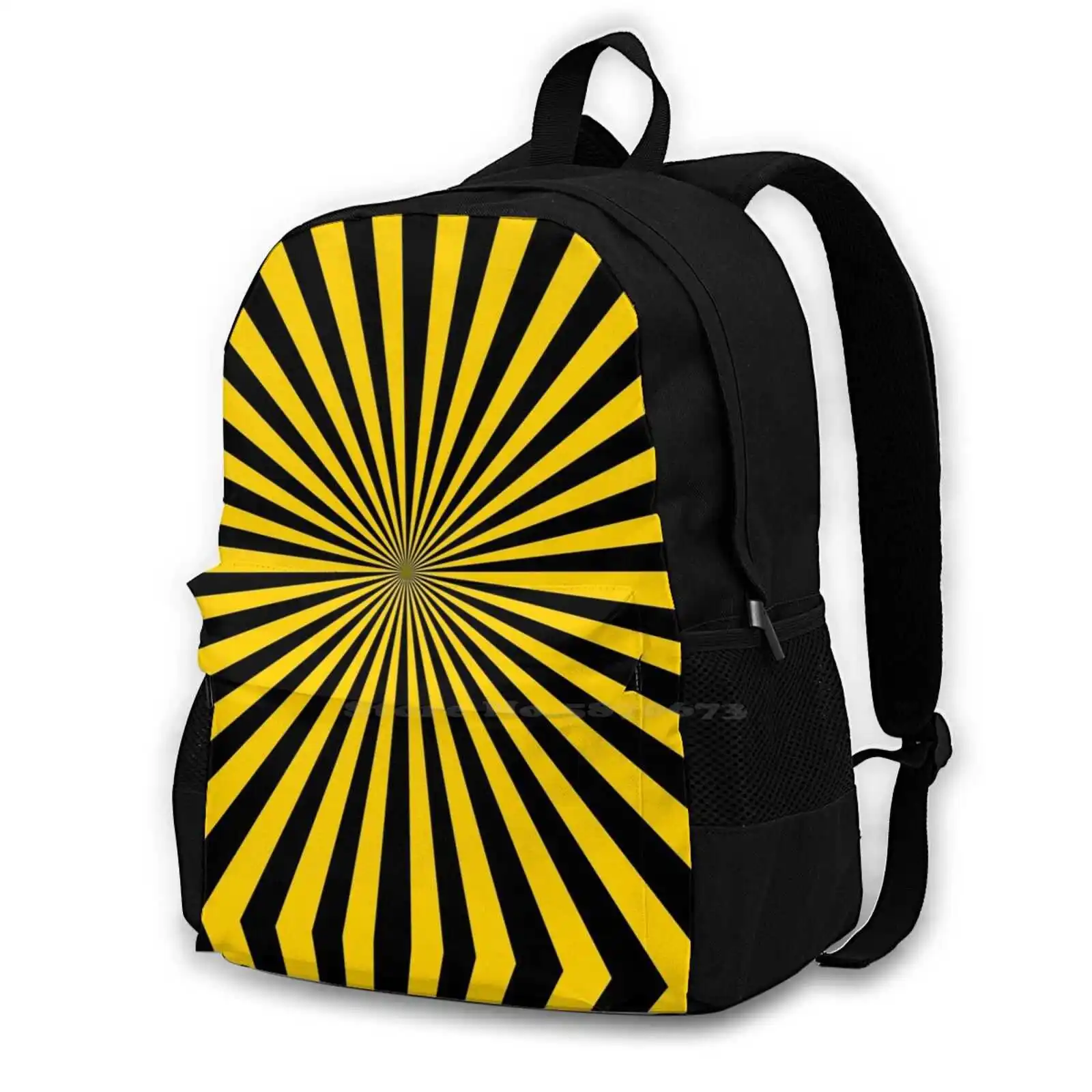 Yellow Linen Illusion Pattern Design . School Bags Travel Laptop Backpack Yellow Linen Illusion Pattern Design Yellow Aesthetic