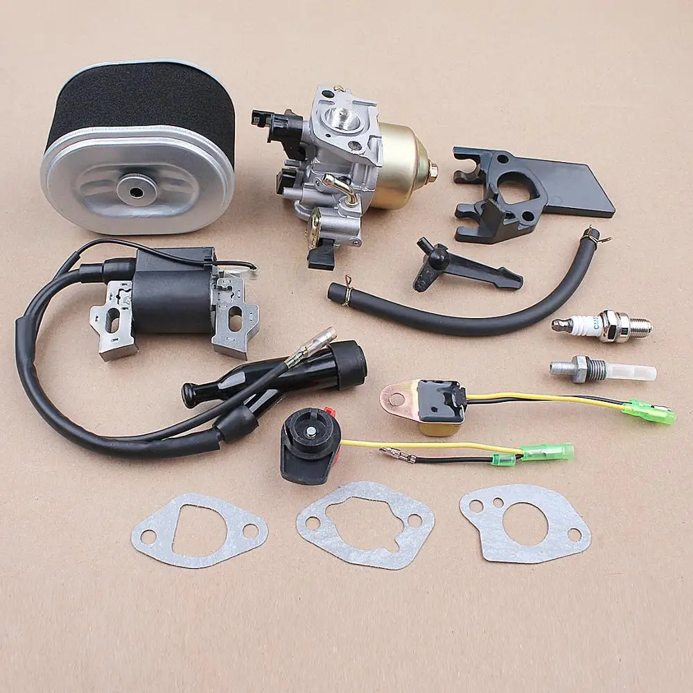 المكربن الإشعال لفائف شرارة التوصيل طقم فلتر الهواء لهوندا GX160 GX200 5.5HP محرك Carb استبدال أجزاء