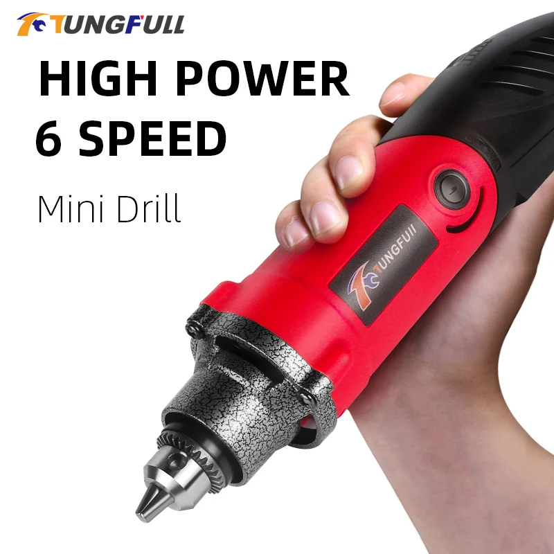 TUNGFULL wiertarka Dremel grawerowanie narzędzie 500W grawerowanie wiertarka elektryczna wiertarka 220v Mini wiertarka narzędzia zmienna prędkość do polerowania