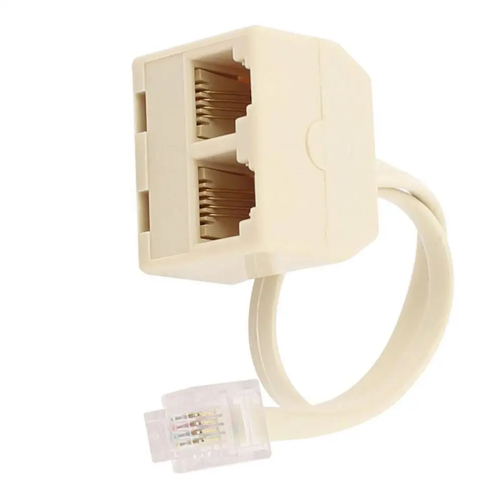 SOCKET RJ11 Splitter Adatper Connector Ethernet Network Adapter RJ45 Splitter Cable CAT5 CAT6 LAN 8P8C Modular Plug For Laptop