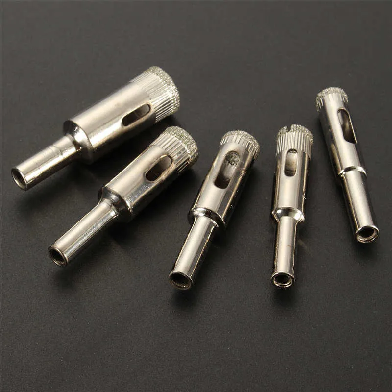 11 pz/set Set di punte da trapano per sega a tazza con rivestimento diamantato strumenti per piastrelle set di vetro di marmo