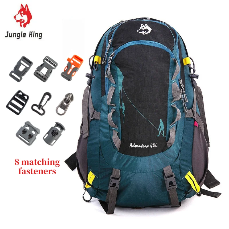 

Jungle King CY2322 Outdoor climbing nylon men & women outdoor travelling hiking adventure camping waterproof backpack 40L