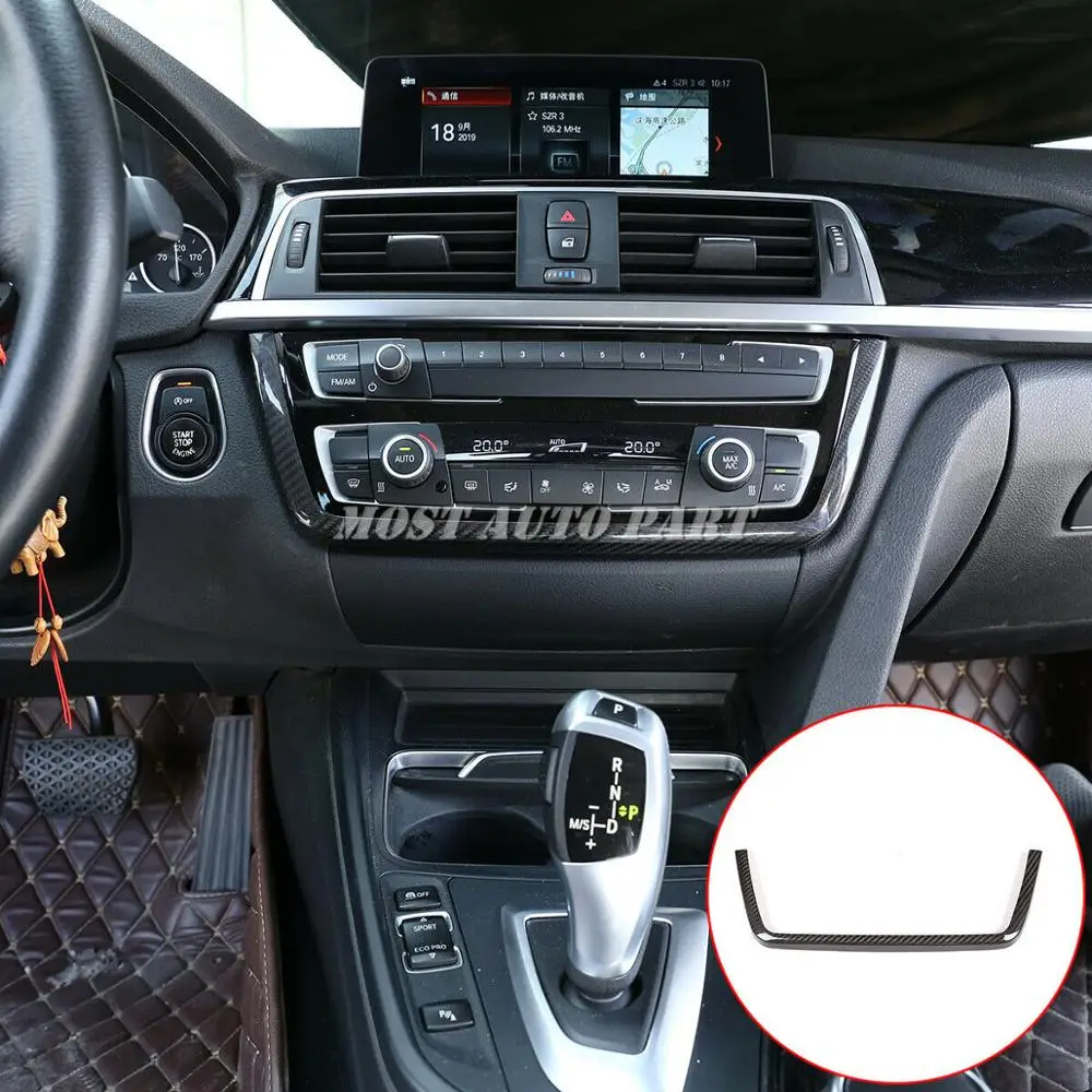 

Carbon Fiber Interior Centre Console Button Frame Trim For BMW M3 M4 F80 F82 F83 2014-2018 1pcs Car Decoration Car Trim