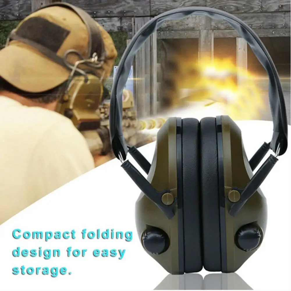 Anti Noise Ear protector Tactical Shooting Earmuff Adjustable Foldable Snore Earplugs Soft Padded Noise Canceling Headset