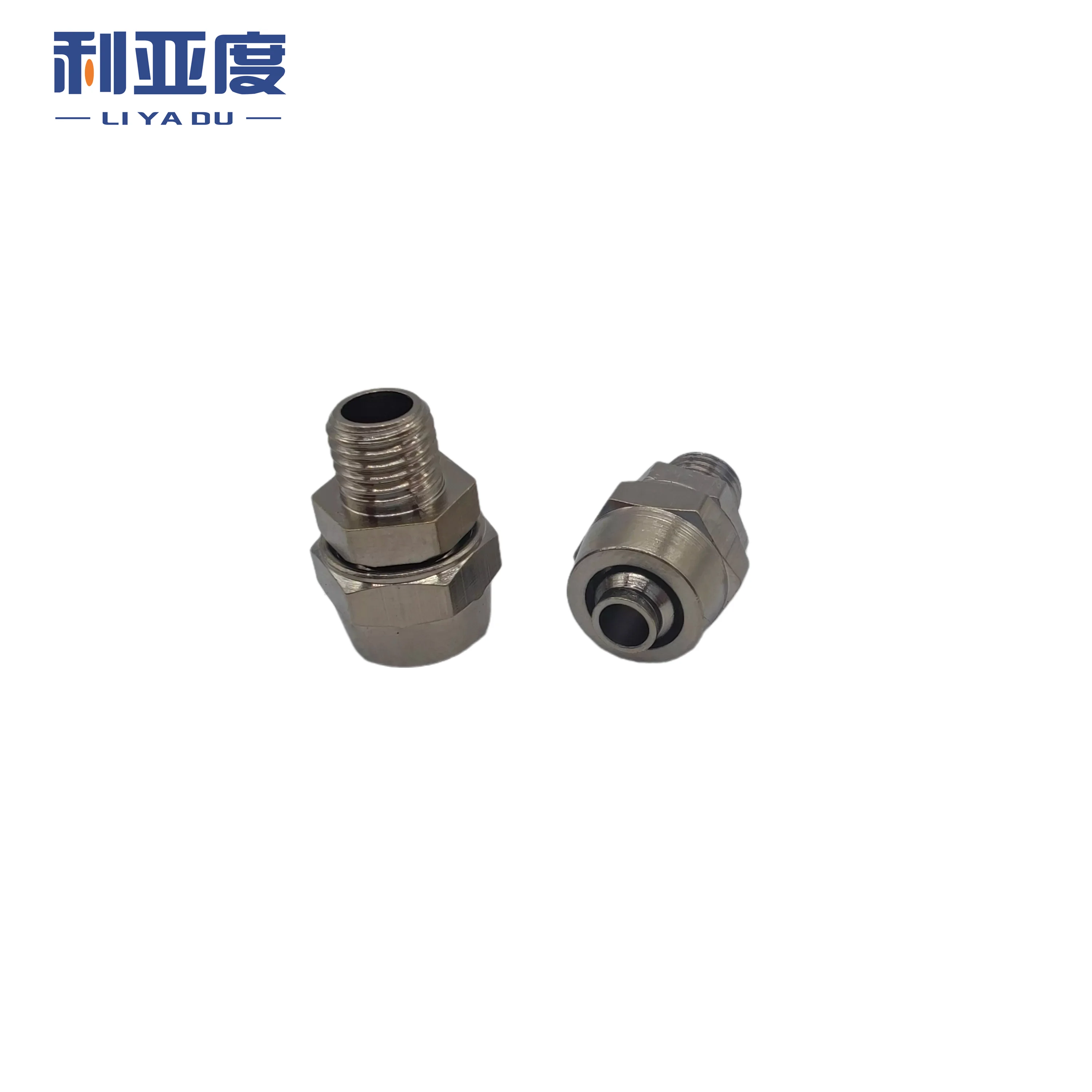 10pcs quick pneumatic air pipe fittings pc OD 4 6 8 10 12mm connector For hose Tube Connectors Thread-m5 1/8 3/8 1/2