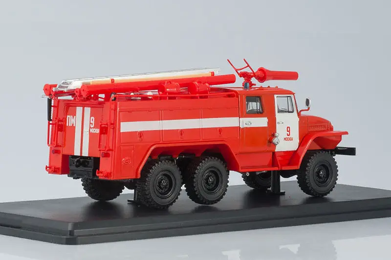 NEW Start Scale Models 1/43 Fire Engine AC-40 TS1A USSR Fire truck URAL 375N #9 SSM1230 Moscow Diecast matel