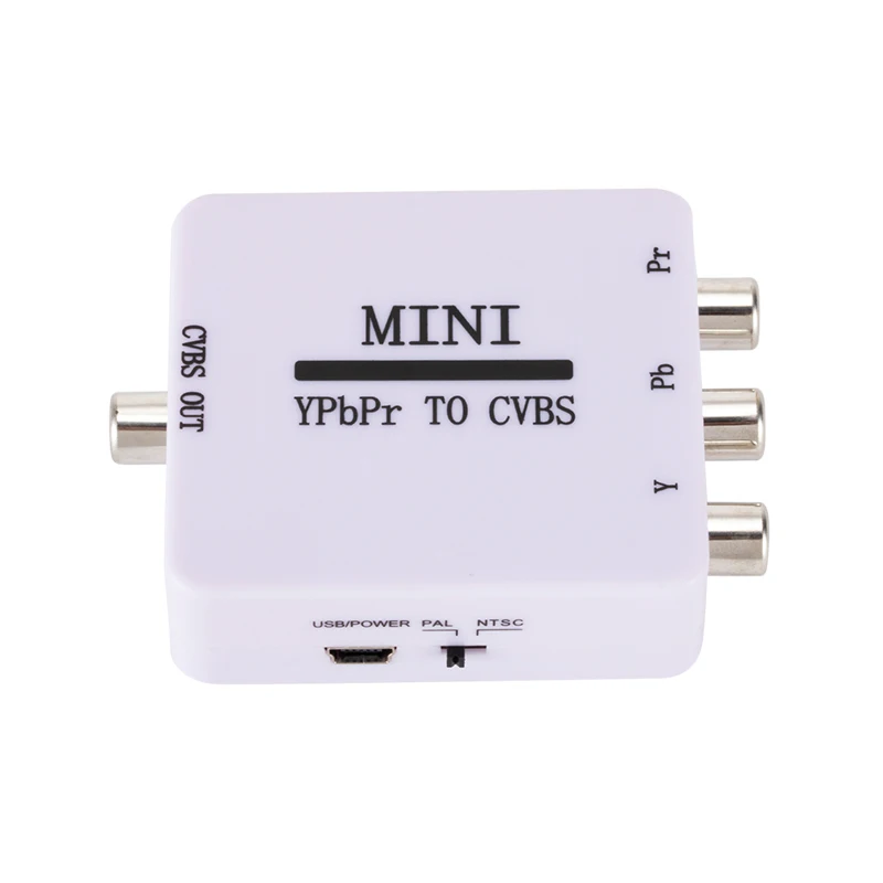 MINI YPBPR TO CVBS Video Converter Component to AV Adapter For TV Projector Monitor Support PAL/NTSC