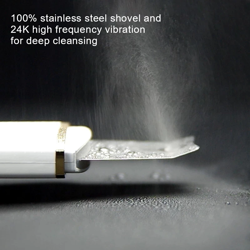 Limpiador Facial ultrasónico, espátula, eliminador de espinillas, pala, limpiador de poros