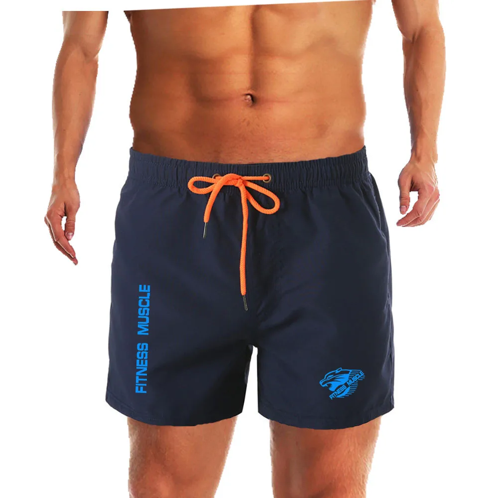 Bermuda Summer Men Beach Shorts Mesh Lining Swim Short Pants Quick Drying Men Surf Beach Shorts Fitness Muscle Water Sports Pant