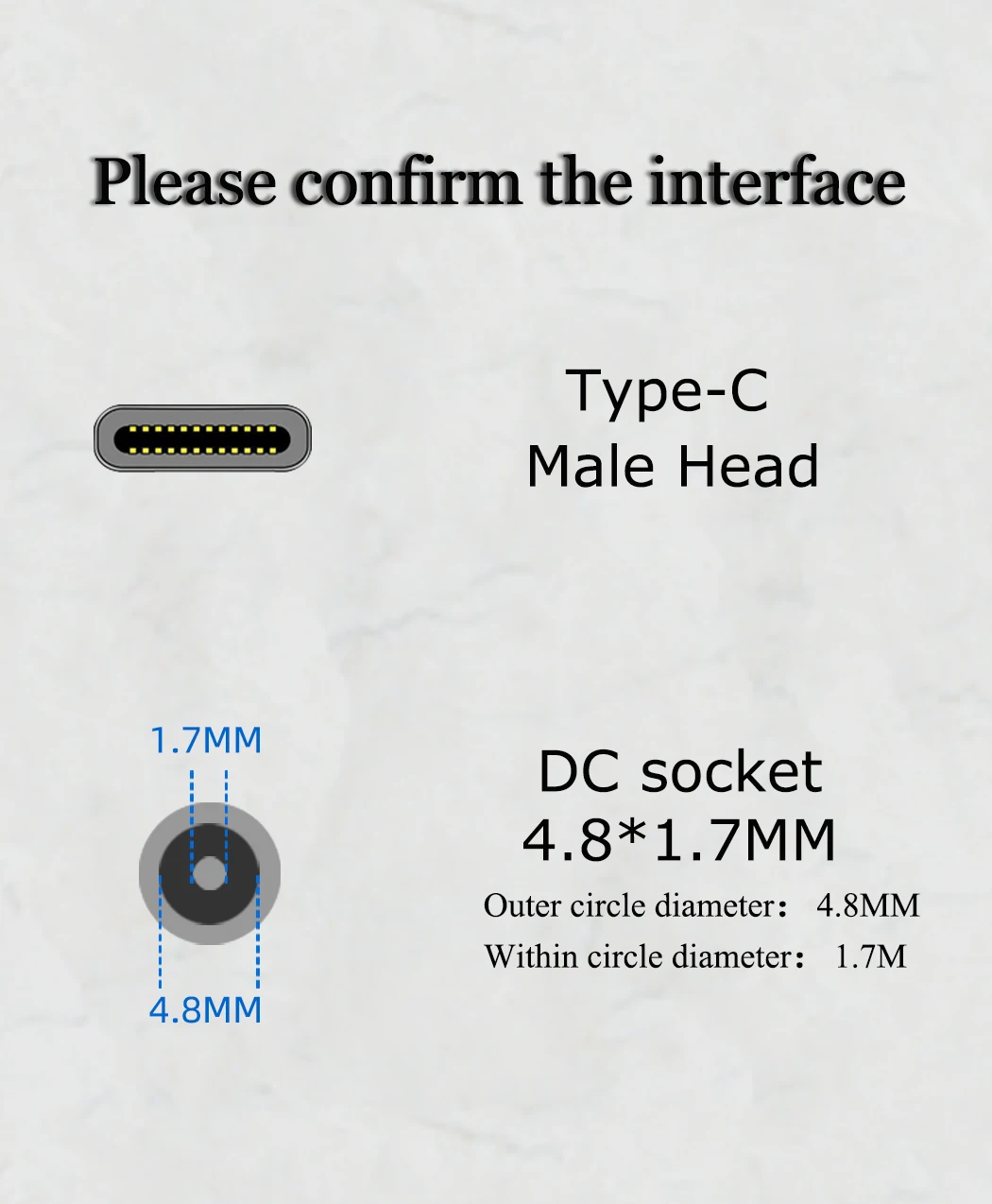 Jorindo dc4.8 * 1.7mm jack fêmea para tipo-c macho plugue conector de alimentação dc conector adaptador de carregador, 20v/45w