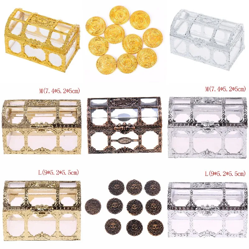 

Пластиковый контейнер коробка для хранения прозрачный пиратский аниме для пиратского хрустального драгоценного камня коробка для сокровищ игрушечные фигурки
