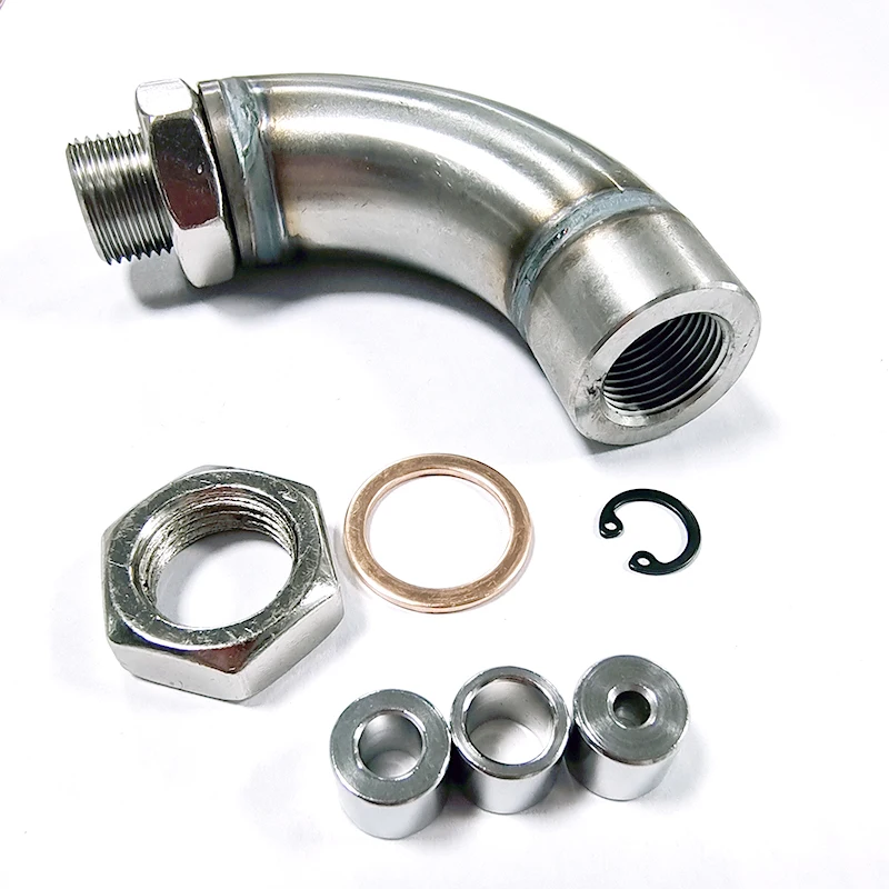 Stainless Steel Exhaust Catalytic Converter M18X1.5 J-Style O2 Oxygen Sensor Defouler Restrictor Fitting