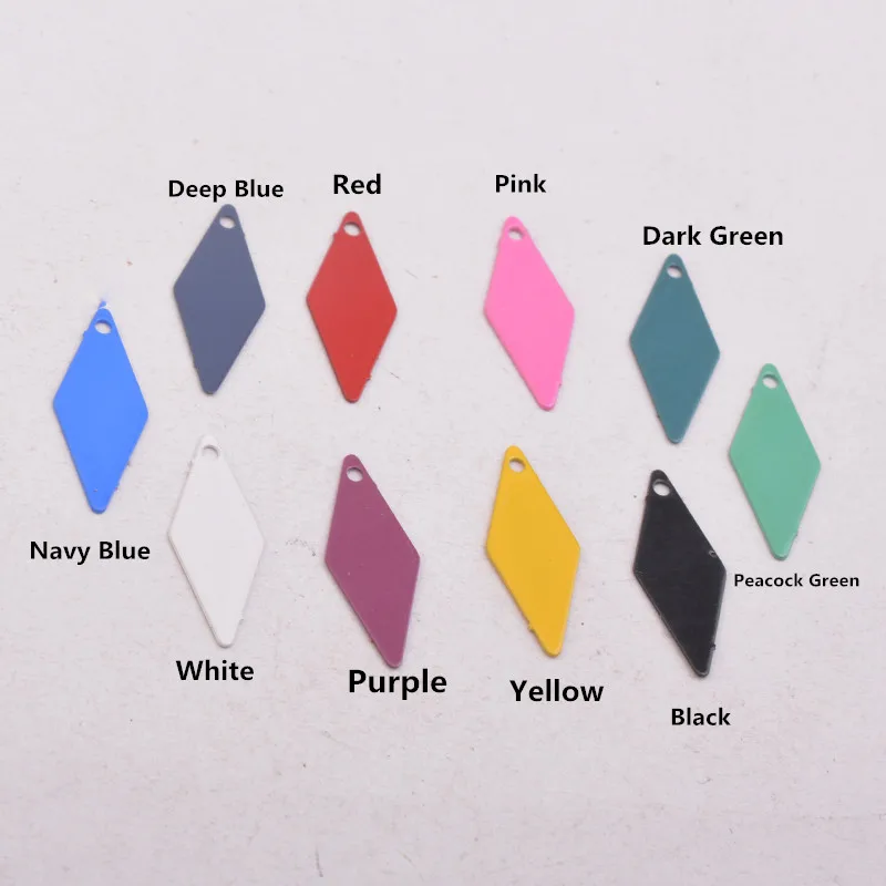 100 Stück AC10969 7*18mm Quadratische Anhänger Rhombus Ohrring Anhänger Zubehör für Damen Bijoux Geometrisch – Detail 3