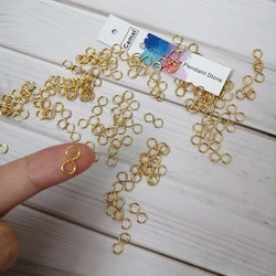 Camal 100pcs 10x5mm Infinity Symbol Gold S 8 Clasp Metal Connector Hook Crystal Pendant Chandelier Part Jewelry Finding