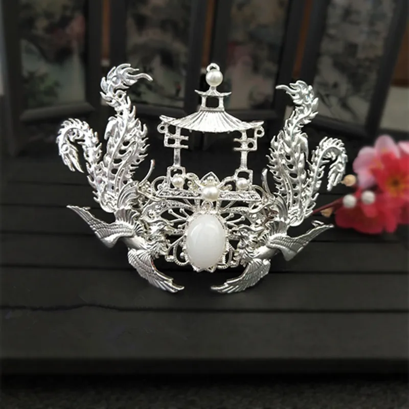 han dynasty hair crown set for men antique swordsman cosplay hair accessories vintage hairpin halloween carnival royal headwear