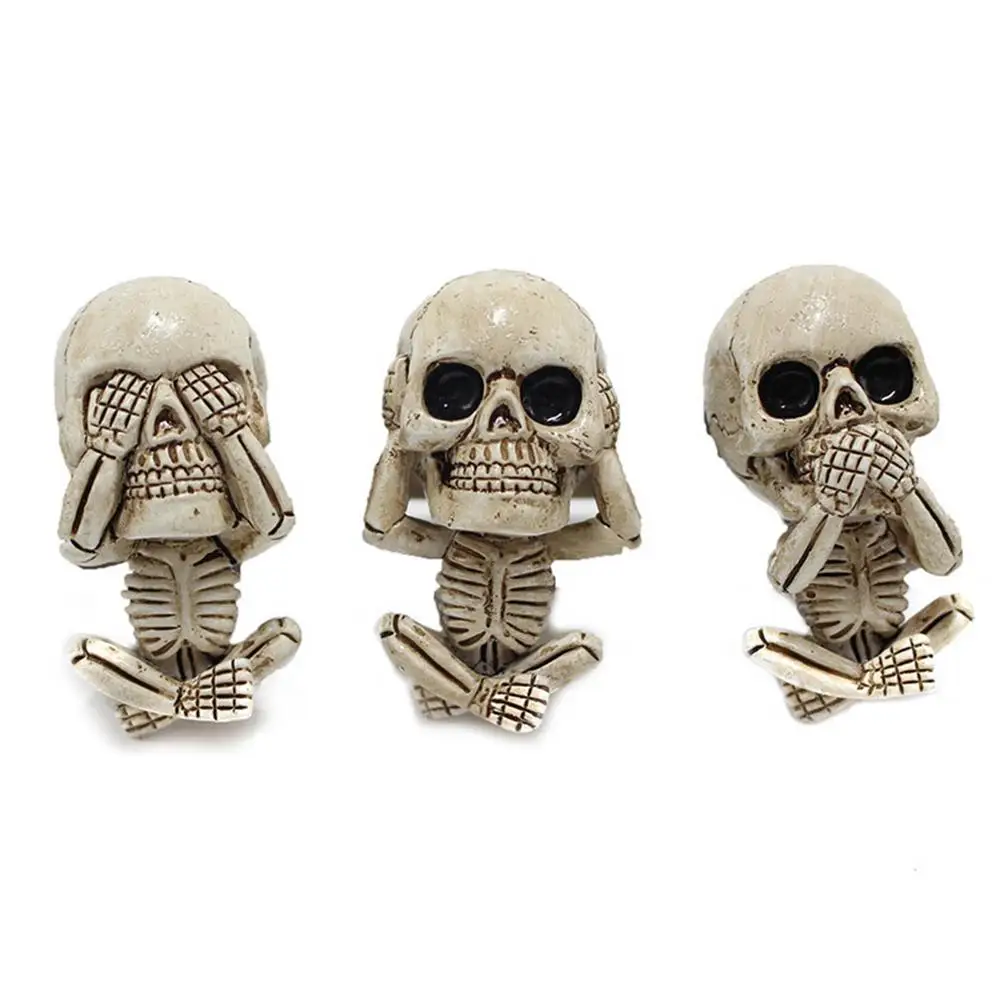 3pcs Bone Skull Car Air Freshener Vent Clip Human Body Skeleton Aromatherapy Resin Car Perfume Diffuser Car Smell Diffuser