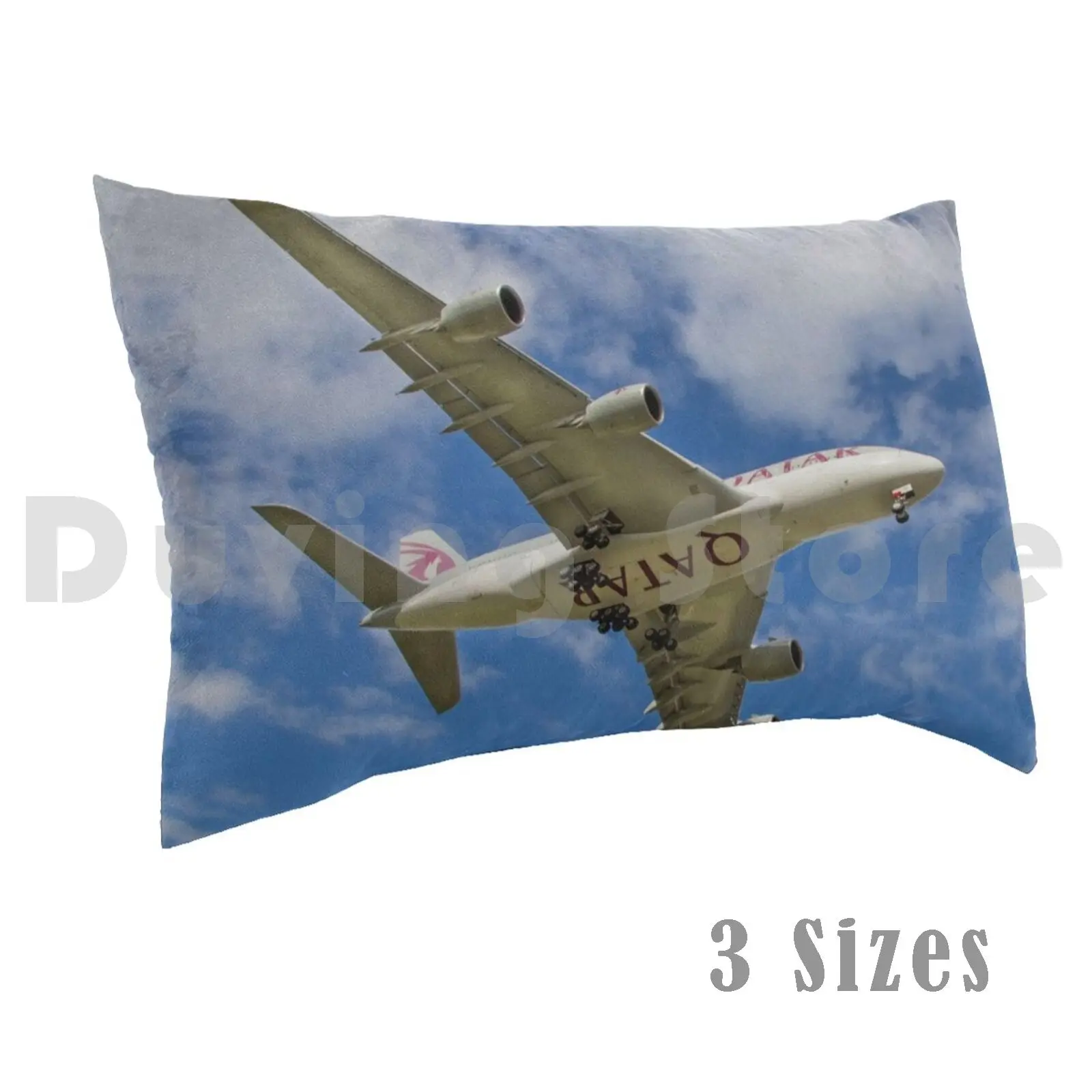 

Qatar pillow Case DIY 50 * 70 Qatar Airplane Landing 747 780 Fly Holiday Land Air Travel Plane Airport Pilot Aviation Flight