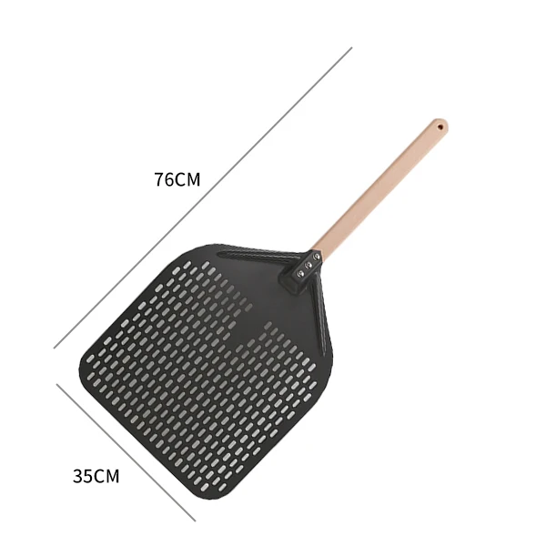 Premium Aluminium Pizza Schaufel Schälen Heber Werkzeuge Rutschfester Holzgriff Kuchen Brot Paddel Käse Cutter Backen Turner Zubehör