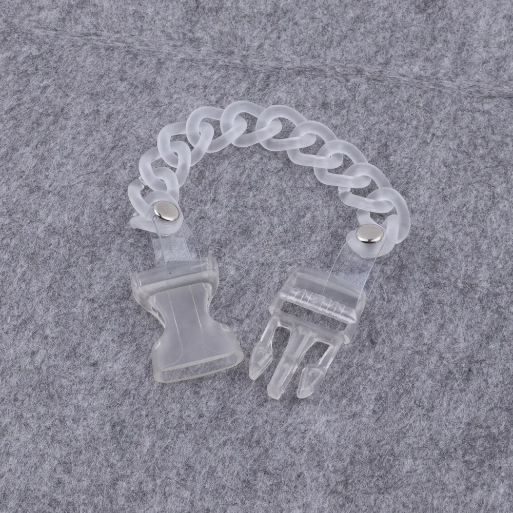 New Punk Acrylic Link Chain Buckle Bracelets Bangle Men Women Colorful Cuban Chains Charm Bracelet Fashion Party Jewelry Gift