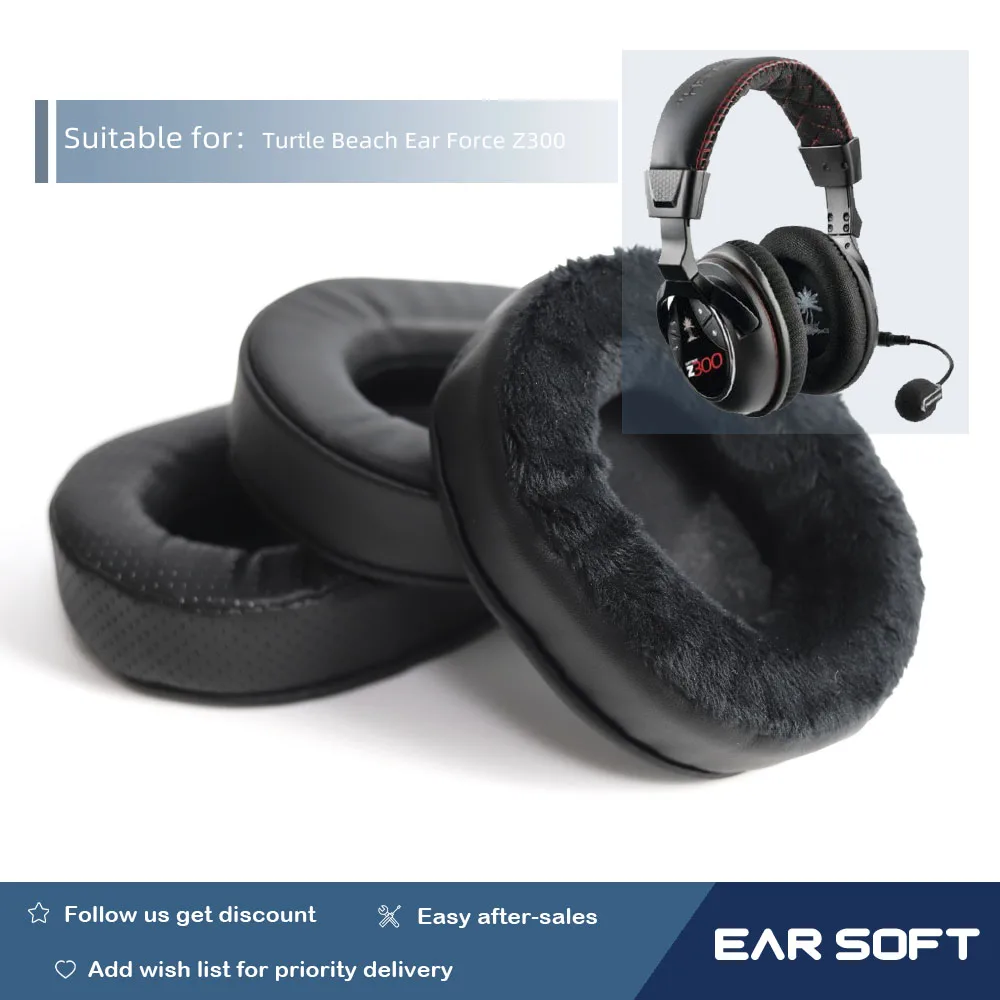 

Earsoft Replacement Ear Pads Cushions for Turtle Beach Ear Force Z300 Headphones Earphones Earmuff Case Sleeve Accessories