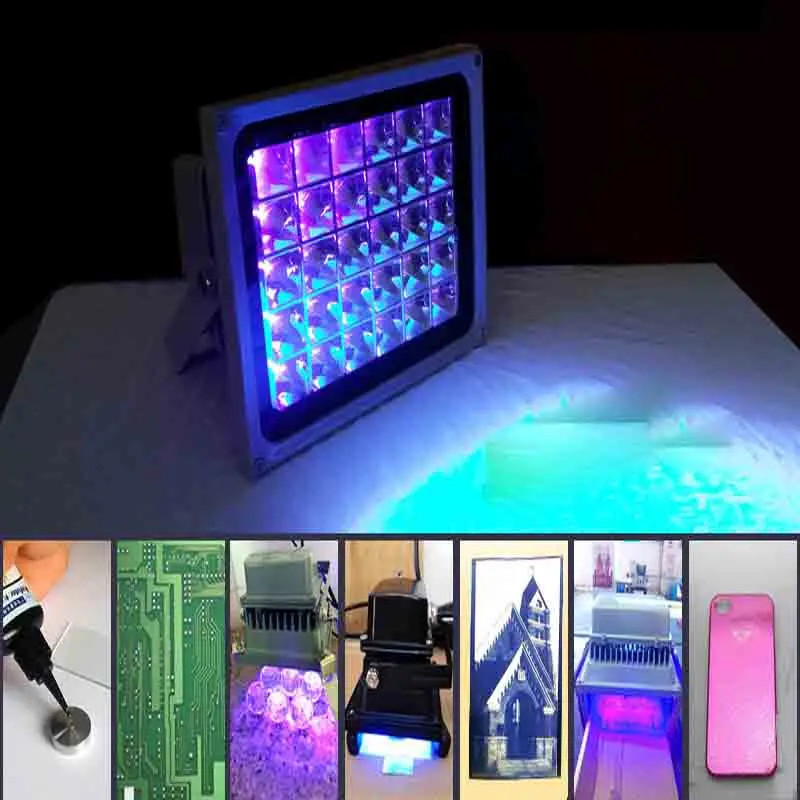 UV curing lamp LED UV shadowless lamp 365nm 395nm 405nm  printing exposure banknote mobile phone screen glass bonding green oil