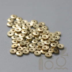 DIY Supply-Solid Brass Finding Center Hole Round Disc - 4mm (1899C)