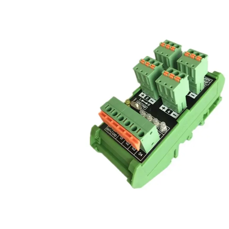 PLC Sensor terminal Block 4 channel 2 lines 3 lines NPN/PNP Input IO Photoelectric Proximity Switch spring wiring