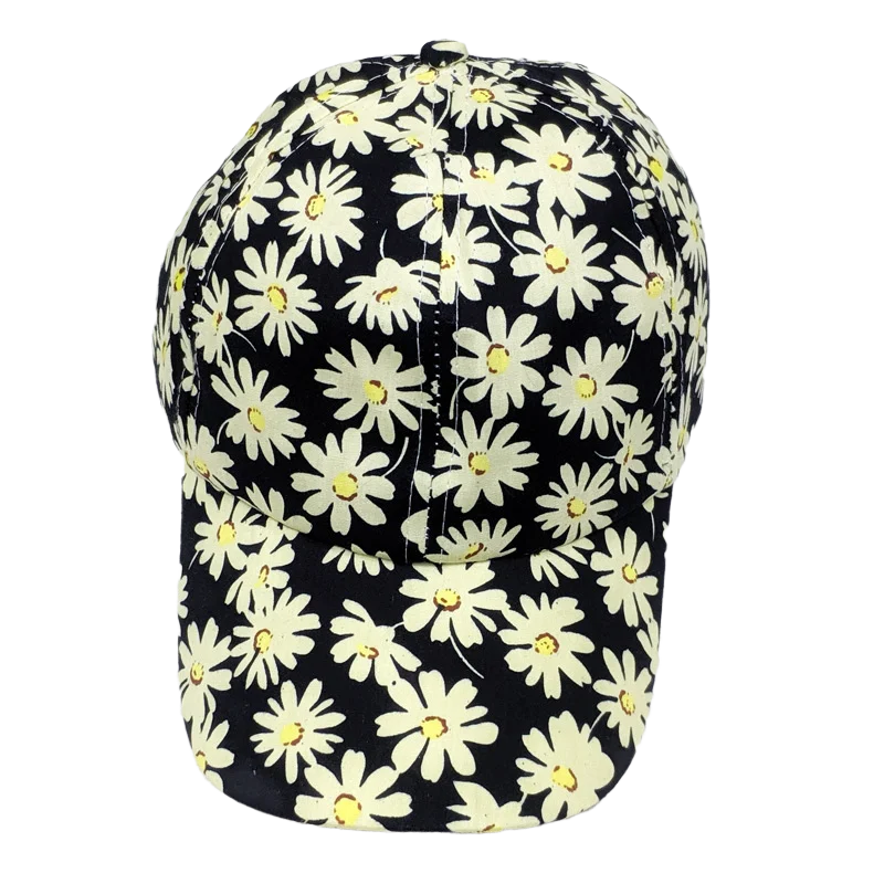 Gedruckt Daisy Blume frauen Baseball Kappe Sommer Reise Hut Männer Curved Visor Cap Tropical Neuheit