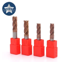 55° Solid Tungsten Carbide End Mill 4 Flutes Square Mills Milling Cutter HRC55 1MM 1.5MM 2MM 2.5MM 3MM 4MM 5MM 6MM 8MM 10MM 12MM