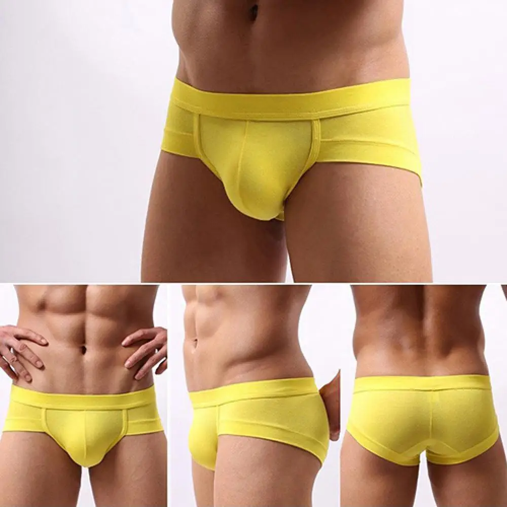 Men\\\'s Sexy Bulge Pouch Underwear Briefs Soft Elastic Modal Low Rise Underpants Men Underpants