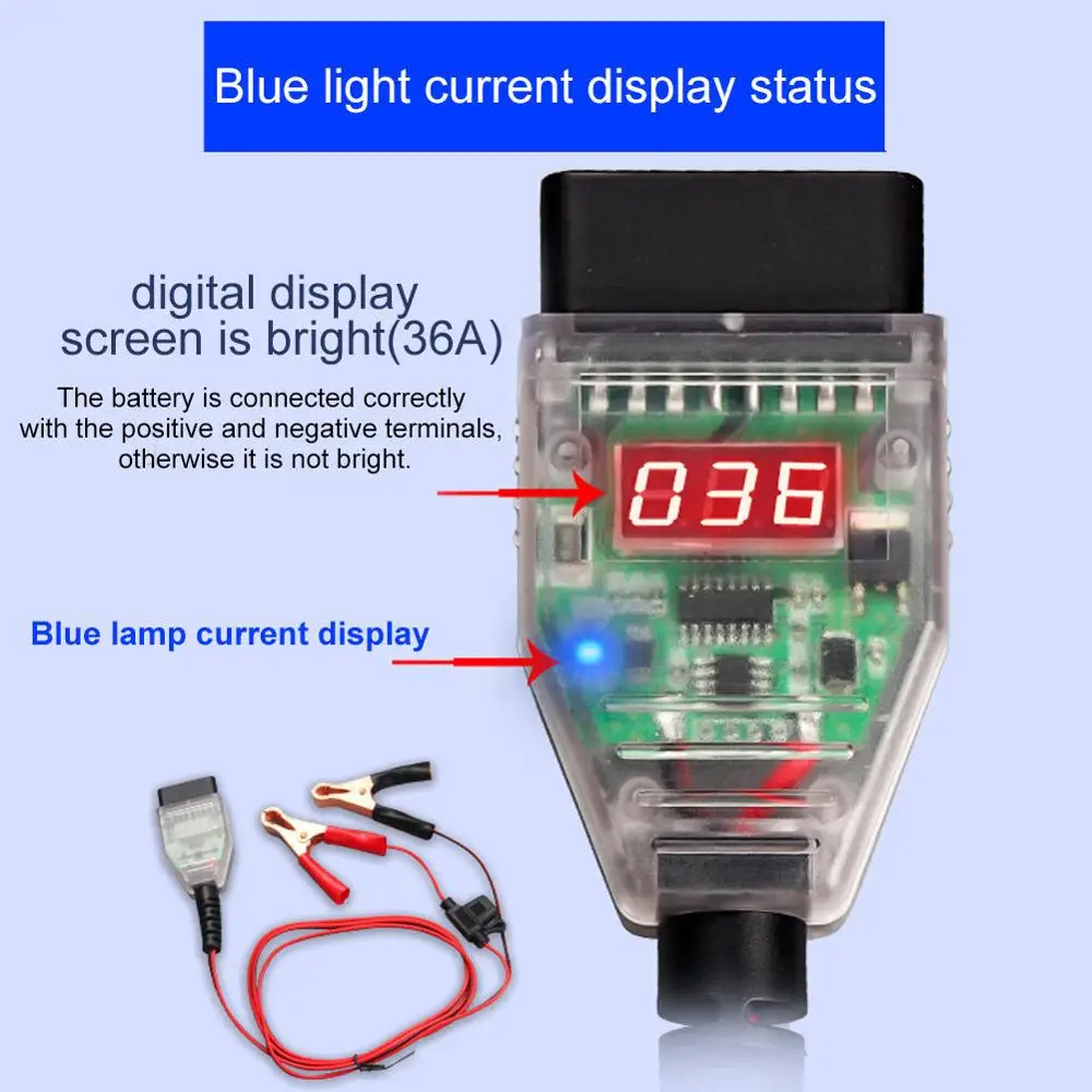 Herramienta de reemplazo de batería automotriz Universal OBD2, Ahorrador de memoria ECU, Cable de fuente de alimentación de emergencia, computadora