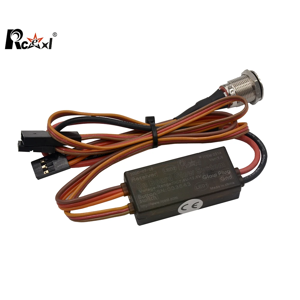 RCEXL Ver2.1 Universal On Board Glow System Methanol Engine Ignition with LED Indicator For  OS YS SAITO HSP RC Car Airplane