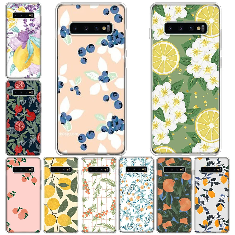 Summer Leaf Lemon Pomegranate Grape Phone Case For Galaxy A14 A54 Samsung A71 A51 A41 A31 A21S A52S A72 A52 A32 A22 A12 A02S A42