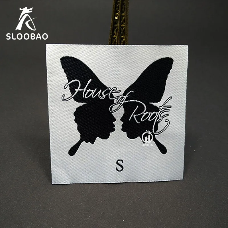 Customized 1000pcs Woven Labels For Clothes Garment Shoes Bags Cothing Brand Name Labels Garment Tags