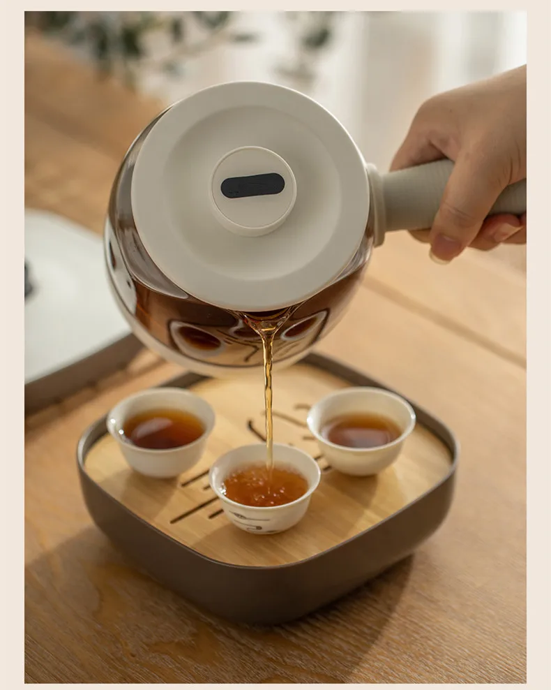 0.5L المطبخ غلاية كهربائية غلاية زجاجية كوب متعدد الوظائف المحمولة التلقائي البخار الشاي وعاء الطبخ إبريق الشاي الأجهزة المنزلية 220 فولت