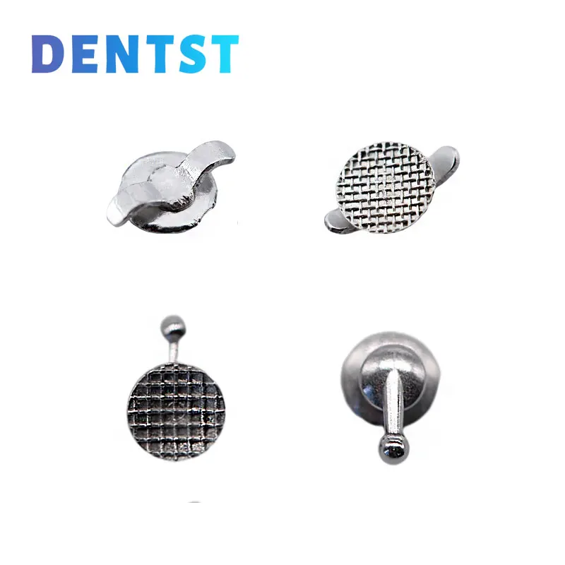 50Pcs/Box Orthodontic Lingual Buttons Metal Buccal Composite Ceramic Lingual Buttons Traction Hook Dentistry Accessories