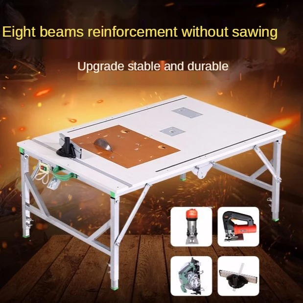 Woodworking saw table, small woodworking electric table, portable lifting table, multi-function operating table